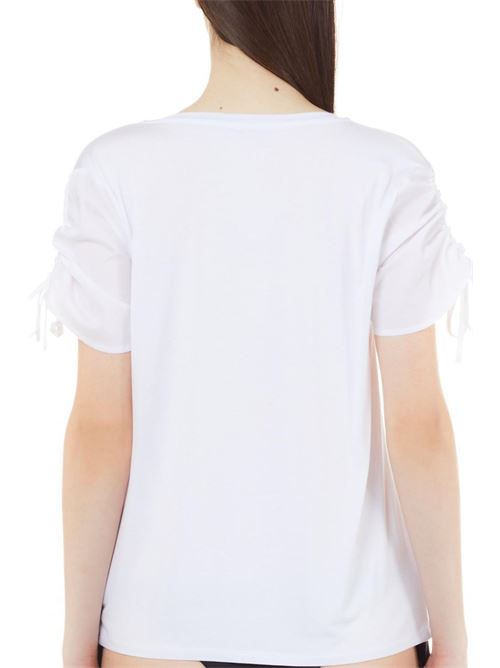 T-SHIRT C/MANICHE ARRICCIO LIU JO | VA3086J5360/11110